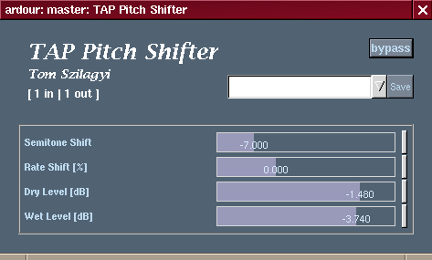 [TAP Pitch Shifter GUI as shown in Ardour]