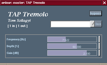 [TAP Tremolo GUI as shown in Ardour]